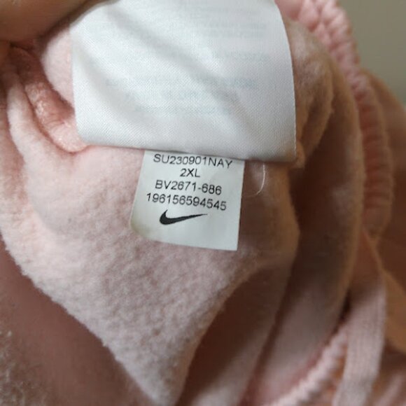 NIKE Pastel Pink Soft Fleece Joggers Athleisure Streetwear Unisex Loungewear XXL - Picture 10 of 10
